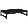Gartenhocker aus massivem schwarzem Kiefernholz 120x80 cm von , Modulare Sofas für den Außenbereich - Ref: Foro24-825713, Pre...