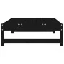Garden stool solid black pine wood 120x80 cm by , Modular outdoor sofas - Ref: Foro24-825713, Price: 83,24 €, Discount: %