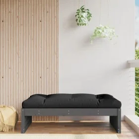 Garden stool solid gray pine wood 120x80 cm by , Modular outdoor sofas - Ref: Foro24-825753, Price: 104,11 €, Discount: %
