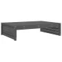 Garden stool solid gray pine wood 120x80 cm by , Modular outdoor sofas - Ref: Foro24-825753, Price: 104,11 €, Discount: %
