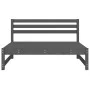 Central garden sofas 2 pcs gray pine wood 120x80 cm by , Modular outdoor sofas - Ref: Foro24-825718, Price: 215,55 €, Discoun...
