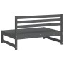 Central garden sofas 2 pcs gray pine wood 120x80 cm by , Modular outdoor sofas - Ref: Foro24-825718, Price: 206,55 €, Discoun...