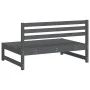 Central garden sofas 2 pcs gray pine wood 120x80 cm by , Modular outdoor sofas - Ref: Foro24-825718, Price: 215,55 €, Discoun...