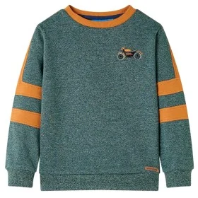 Kinder-Sweatshirt dunkelgrün meliert 92 von , Kinder-T-Shirts - Ref: Foro24-12664, Preis: 12,91 €, Rabatt: %