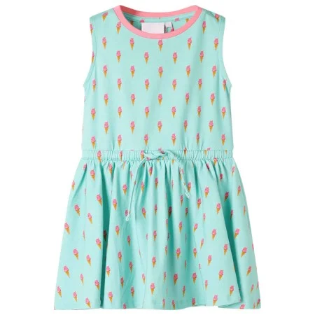 Children's dress with light mint drawstring 140 by , Children's dresses - Ref: Foro24-11418, Price: 14,19 €, Discount: %