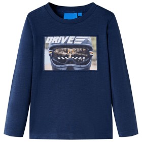 Camiseta infantil de manga larga azul marino melange 104 de , Camisetas para niños - Ref: Foro24-12630, Precio: 8,85 €, Descu...