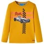 Camiseta infantil de manga larga color ocre 128 de , Camisetas para niños - Ref: Foro24-13077, Precio: 8,75 €, Descuento: %