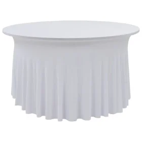 Elastic table covers 2 pcs with skirt 150x74 cm white by vidaXL, Covers - Ref: Foro24-133582, Price: 44,35 €, Discount: %