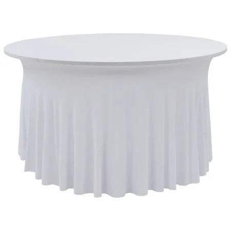 Elastic table covers 2 pcs with skirt 150x74 cm white by vidaXL, Covers - Ref: Foro24-133582, Price: 44,35 €, Discount: %