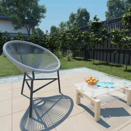 Runder grauer Gartenstuhl aus synthetischem Rattan von vidaXL, Gartenstühle - Ref: Foro24-44481, Preis: 79,73 €, Rabatt: %