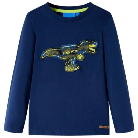 Marineblaues Langarm-T-Shirt für Kinder 104 von , Kinder-T-Shirts - Ref: Foro24-13255, Preis: 8,69 €, Rabatt: %