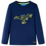 Navy blue long-sleeved children's t-shirt 128 by , Kids T-shirts - Ref: Foro24-13257, Price: 10,10 €, Discount: %