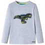 Children's long-sleeved gray melange t-shirt 104 by , Kids T-shirts - Ref: Foro24-13260, Price: 8,59 €, Discount: %