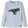 Langärmliges graues Melange-T-Shirt für Kinder 104 von , Kinder-T-Shirts - Ref: Foro24-13260, Preis: 8,66 €, Rabatt: %