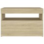 Bedside tables with LED lights 2 units Sonoma plywood 60x35x40 cm by vidaXL, Nightstands - Ref: Foro24-3082781, Price: 85,31 ...