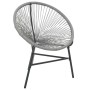 Round gray synthetic rattan garden rope chair by vidaXL, Garden chairs - Ref: Foro24-44481, Price: 80,17 €, Discount: %