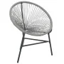 Runder grauer Gartenstuhl aus synthetischem Rattan von vidaXL, Gartenstühle - Ref: Foro24-44481, Preis: 79,73 €, Rabatt: %