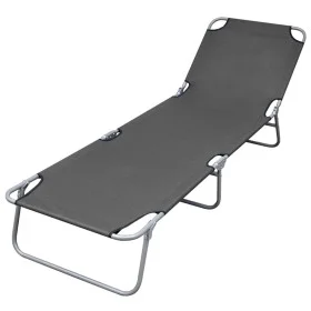 Folding lounger with adjustable backrest gray by vidaXL, Loungers - Ref: Foro24-44293, Price: 59,91 €, Discount: %