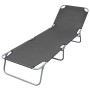 Folding lounger with adjustable backrest gray by vidaXL, Loungers - Ref: Foro24-44293, Price: 57,08 €, Discount: %