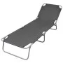 Folding lounger with adjustable backrest gray by vidaXL, Loungers - Ref: Foro24-44293, Price: 59,91 €, Discount: %