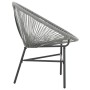 Runder grauer Gartenstuhl aus synthetischem Rattan von vidaXL, Gartenstühle - Ref: Foro24-44481, Preis: 80,97 €, Rabatt: %