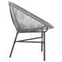 Runder grauer Gartenstuhl aus synthetischem Rattan von vidaXL, Gartenstühle - Ref: Foro24-44481, Preis: 79,73 €, Rabatt: %