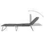 Folding lounger with adjustable backrest gray by vidaXL, Loungers - Ref: Foro24-44293, Price: 57,08 €, Discount: %