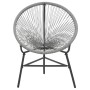 Runder grauer Gartenstuhl aus synthetischem Rattan von vidaXL, Gartenstühle - Ref: Foro24-44481, Preis: 80,97 €, Rabatt: %