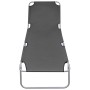 Folding lounger with adjustable backrest gray by vidaXL, Loungers - Ref: Foro24-44293, Price: 57,08 €, Discount: %