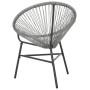 Runder grauer Gartenstuhl aus synthetischem Rattan von vidaXL, Gartenstühle - Ref: Foro24-44481, Preis: 80,97 €, Rabatt: %