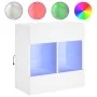 Mueble de TV de pared con luces LED blanco 58,5x30x60,5 cm de , Muebles TV - Ref: Foro24-837092, Precio: 56,94 €, Descuento: %