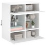 Wandmontierter TV-Schrank mit LED-Leuchten weiß 58,5 x 30 x 60,5 cm von , TV-Möbel - Ref: Foro24-837092, Preis: 57,66 €, Raba...
