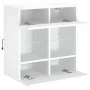 Mueble de TV de pared con luces LED blanco 58,5x30x60,5 cm de , Muebles TV - Ref: Foro24-837092, Precio: 56,94 €, Descuento: %