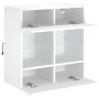 Wandmontierter TV-Schrank mit LED-Leuchten weiß 58,5 x 30 x 60,5 cm von , TV-Möbel - Ref: Foro24-837092, Preis: 57,66 €, Raba...