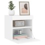 Wand-TV-Schrank mit LED-Leuchten weiß 40x30x40 cm von , TV-Möbel - Ref: Foro24-837169, Preis: 43,94 €, Rabatt: %
