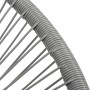 Runder grauer Gartenstuhl aus synthetischem Rattan von vidaXL, Gartenstühle - Ref: Foro24-44481, Preis: 80,97 €, Rabatt: %