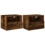 TV-Wandmöbel 2 Stück geräuchertes Eichenholz 40x30x30 cm von , TV-Möbel - Ref: Foro24-836849, Preis: 43,08 €, Rabatt: %