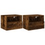 TV-Wandmöbel 2 Stück geräuchertes Eichenholz 40x30x30 cm von , TV-Möbel - Ref: Foro24-836849, Preis: 43,62 €, Rabatt: %