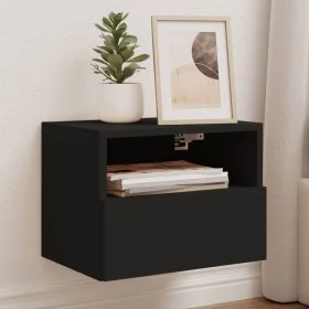 Black engineered wood TV wall cabinet 40x30x30 cm by , TV Furniture - Ref: Foro24-836842, Price: 31,38 €, Discount: %