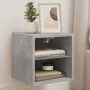 Wall-mounted TV cabinet with LED lights concrete gray 30x28.5x30 cm by , TV Furniture - Ref: Foro24-836979, Price: 26,47 €, D...