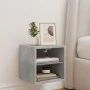 Wall-mounted TV cabinet with LED lights concrete gray 30x28.5x30 cm by , TV Furniture - Ref: Foro24-836979, Price: 26,47 €, D...