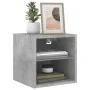 Wall-mounted TV cabinet with LED lights concrete gray 30x28.5x30 cm by , TV Furniture - Ref: Foro24-836979, Price: 26,47 €, D...