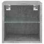 Wall-mounted TV cabinet with LED lights concrete gray 30x28.5x30 cm by , TV Furniture - Ref: Foro24-836979, Price: 26,47 €, D...