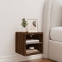 Mueble de TV de pared con luces LED roble marrón 30x28,5x30 cm de , Muebles TV - Ref: Foro24-836985, Precio: 27,23 €, Descuen...