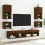 Wandmontierter TV-Schrank mit LED-Leuchten, braune Eiche, 30 x 28,5 x 30 cm von , TV-Möbel - Ref: Foro24-836985, Preis: 26,90...