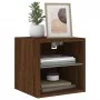 Wandmontierter TV-Schrank mit LED-Leuchten, braune Eiche, 30 x 28,5 x 30 cm von , TV-Möbel - Ref: Foro24-836985, Preis: 26,90...