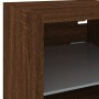 Mueble de TV de pared con luces LED roble marrón 30x28,5x30 cm de , Muebles TV - Ref: Foro24-836985, Precio: 27,23 €, Descuen...