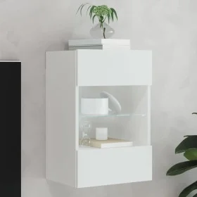 Wandmontierter TV-Schrank mit LED-Leuchten weiß 40x30x60,5 cm von , TV-Möbel - Ref: Foro24-837078, Preis: 43,11 €, Rabatt: %