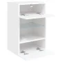 Wandmontierter TV-Schrank mit LED-Leuchten weiß 40x30x60,5 cm von , TV-Möbel - Ref: Foro24-837078, Preis: 43,11 €, Rabatt: %