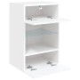 Wandmontierter TV-Schrank mit LED-Leuchten weiß 40x30x60,5 cm von , TV-Möbel - Ref: Foro24-837078, Preis: 43,66 €, Rabatt: %